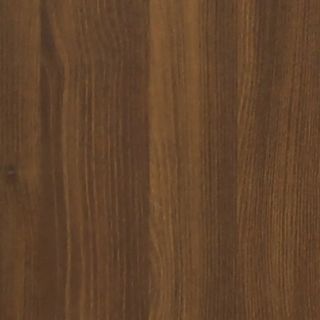 TV Cabinet Brown Oak 80x33x41cm with 2 Shelves Living Room Storage Unit