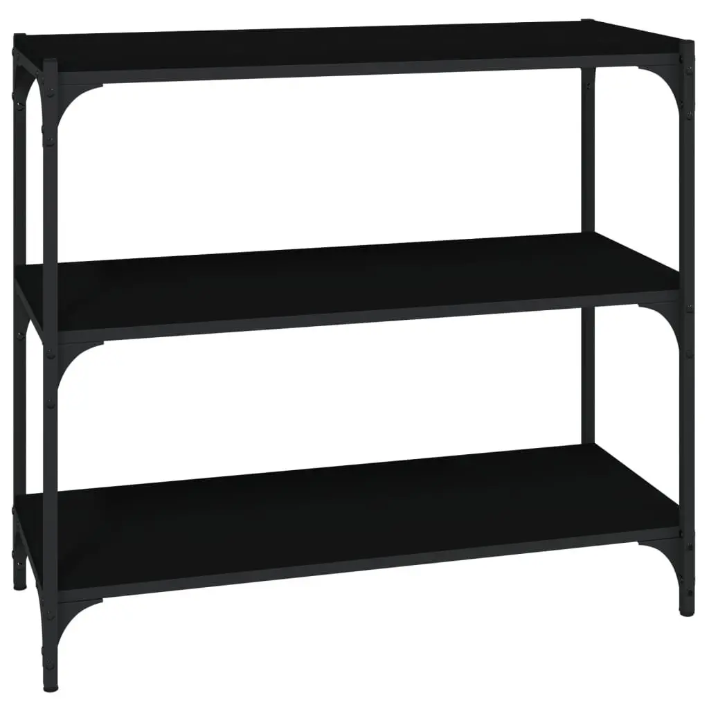 Book Cabinet Black 80x33x70.5 cm Engineered Wood Steel Shelves Storage
