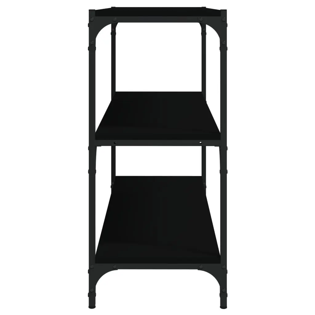 Book Cabinet Black 80x33x70.5 cm Engineered Wood Steel Shelves Storage