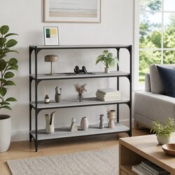 Compact and Reliable Grey Sonoma Book Cabinet 100x33x100 cm