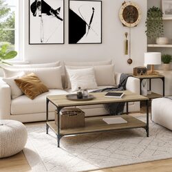 Concise and Functional Sonoma Oak Coffee Table 100x50x40 cm
