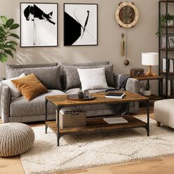 Brown Coffee Table: Sturdy and Compact Design