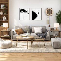 Compact Brown Engineered Wood Side Tables for Your Home