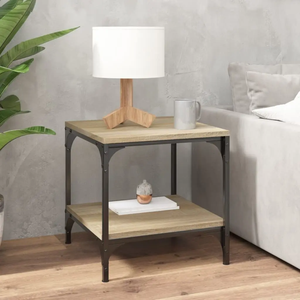 Storage Side Tables 2 Piece Brown Engineered Wood 40x40x40 cm Sturdy Accent Furniture