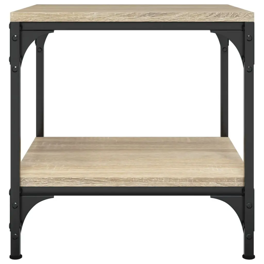 Storage Side Tables 2 Piece Brown Engineered Wood 40x40x40 cm Sturdy Accent Furniture