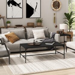 Compact Black Coffee Table 100x50x35 cm, Strong and Stylish