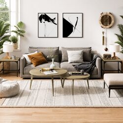 Compact and Reliable Side Tables in Brown, 2 pcs