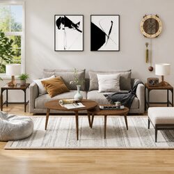 Concise, Quality Side Tables Set of 2 - Brown Oak