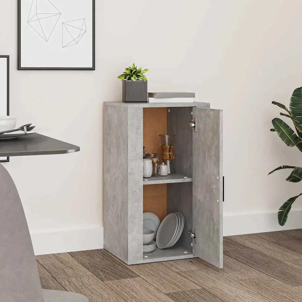 Grey Storage Cabinet Engineered Wood Sideboard with Door Compartment 40x33x70cm