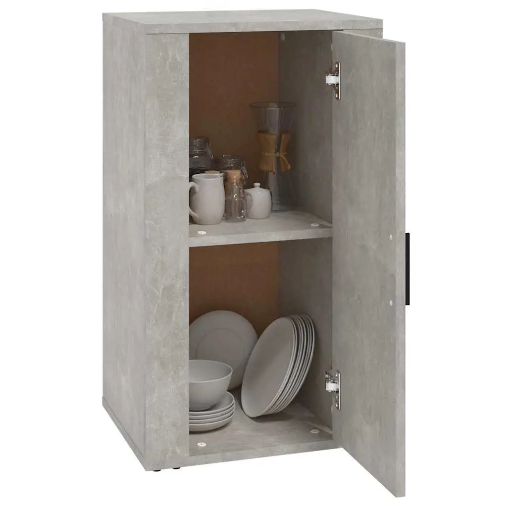 Grey Storage Cabinet Engineered Wood Sideboard with Door Compartment 40x33x70cm