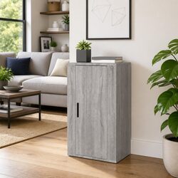 Compact Grey Sideboard Storage Cabinet for Smart Living