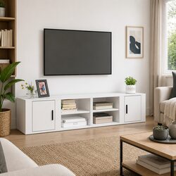 Compact White TV Cabinets for Stylish Organization