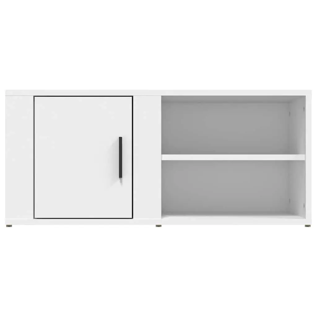 TV Cabinets 2 pcs White 80x31.5x36 cm Media Storage Unit with Doors Compartments