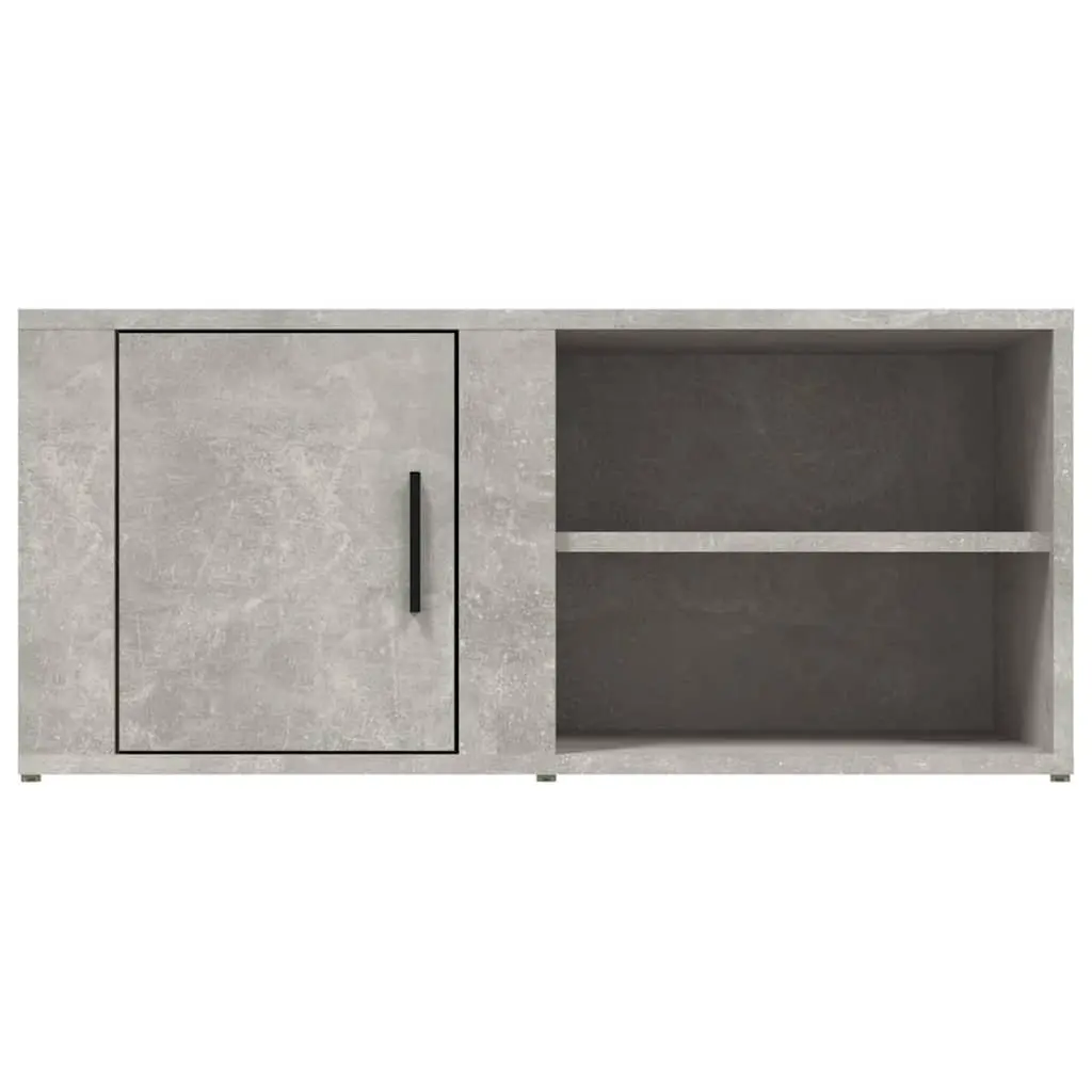TV Cabinets Grey 80x31.5x36 cm Set of 2 Media Storage Unit with Hinged Doors and Compartments