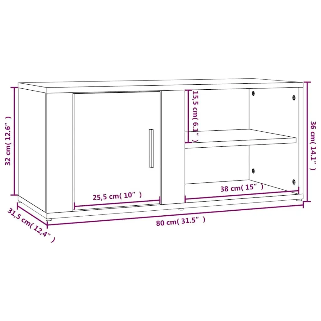 TV Cabinets Grey 2 Piece Media Storage Unit with Doors Compartments
