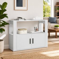 Sideboard White 80x30x60 cm Storage Cabinet with Shelf Doors Living Room