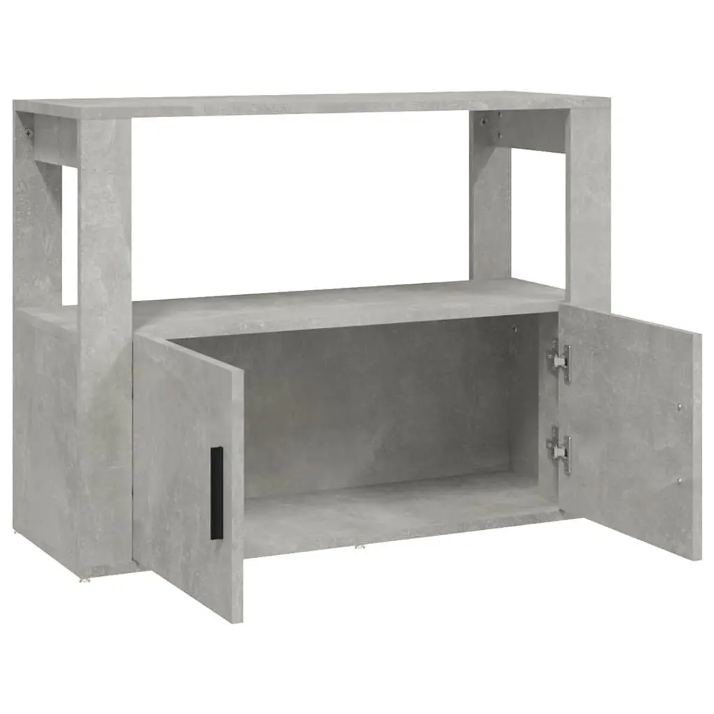 Sideboard Storage Cabinet Grey Engineered Wood Organiser
