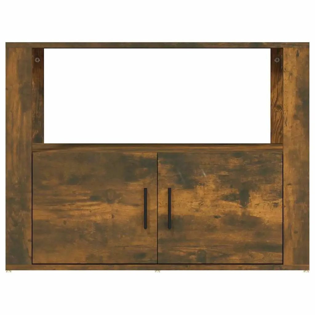 Sideboard Cabinet Brown Engineered Wood Storage with Shelving and Doors