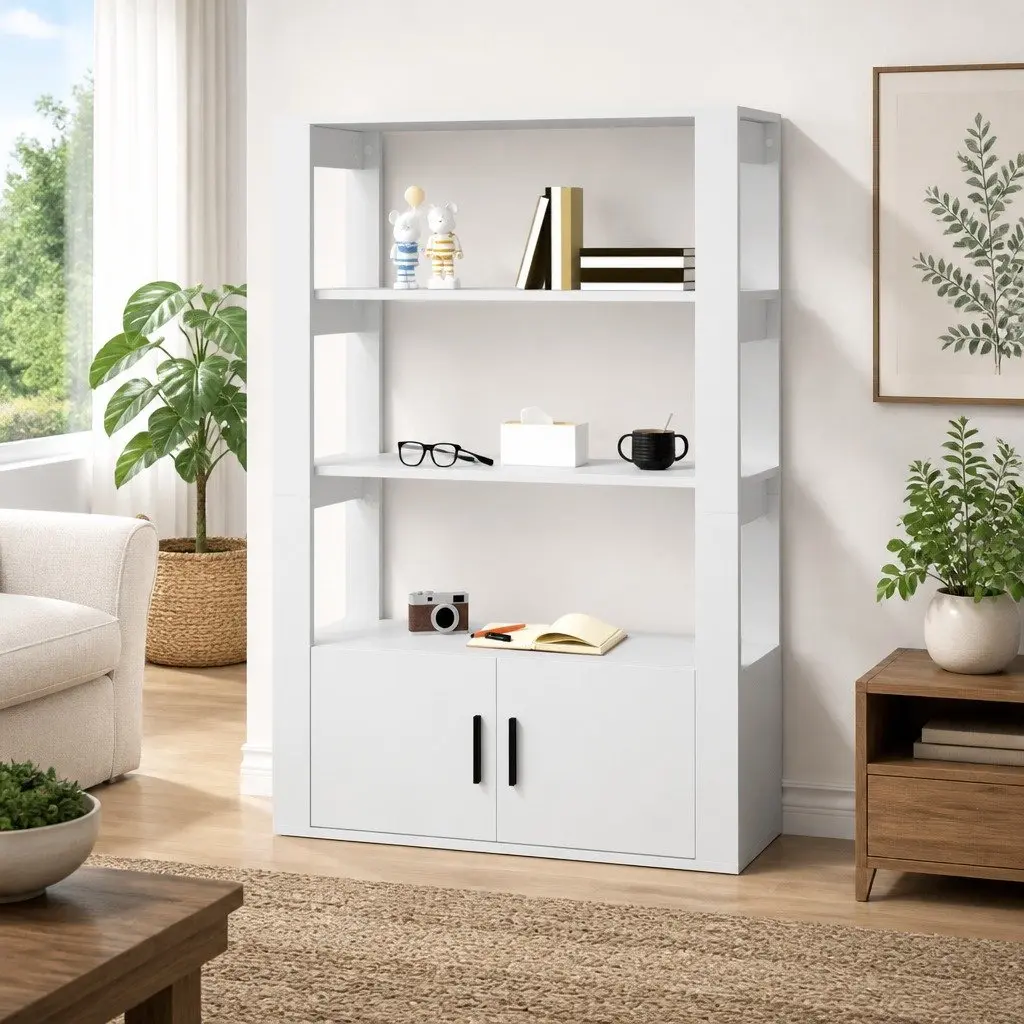 Sideboard White 80x30x119.5cm Engineered Wood Storage Buffet Furniture