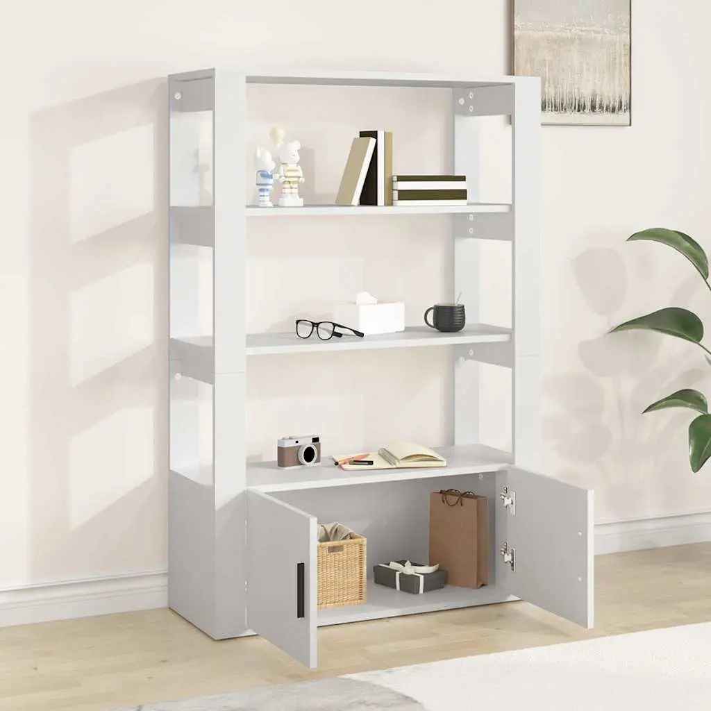 Sideboard White 80x30x119.5cm Engineered Wood Storage Buffet Furniture