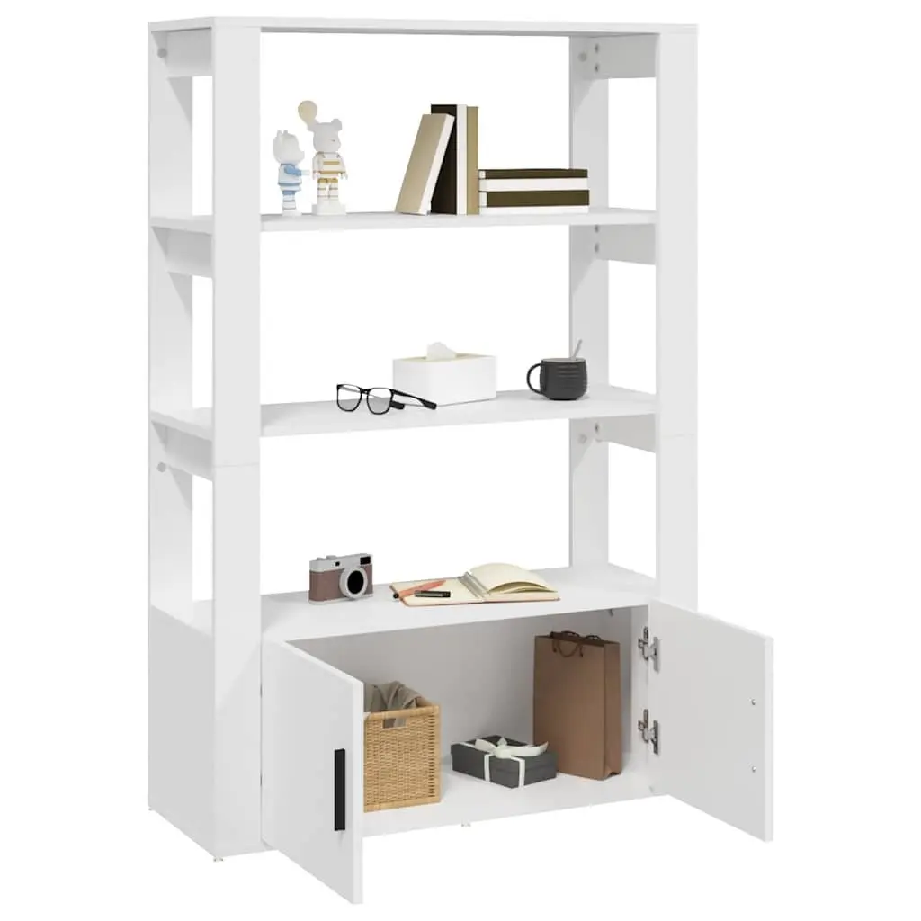 Sideboard White 80x30x119.5cm Engineered Wood Storage Buffet Furniture
