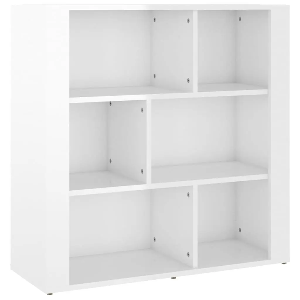 Sideboard High Gloss White Engineered Wood Storage Cabinet Living Room
