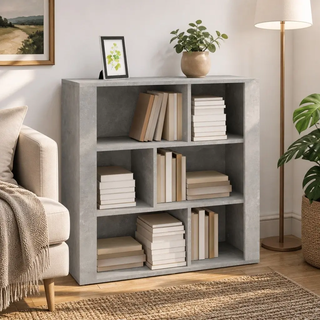 Grey Sideboard Storage Cabinet 80x30x80 cm Engineered Wood for Living Room