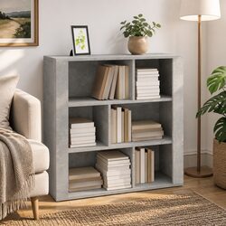 Compact Grey Sideboard - Engineered Wood 80x30x80 cm