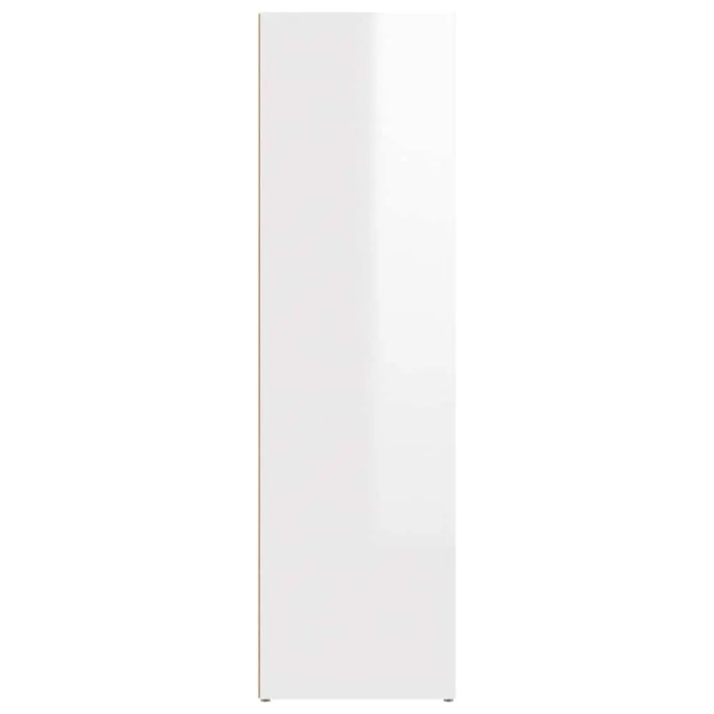 Sideboard White High Gloss Engineered Wood Multiple Compartments