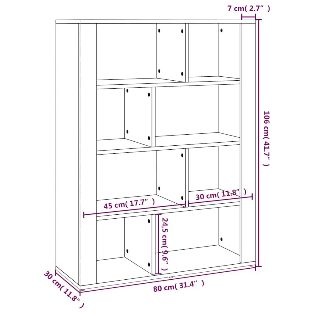 Sideboard White High Gloss Engineered Wood Multiple Compartments