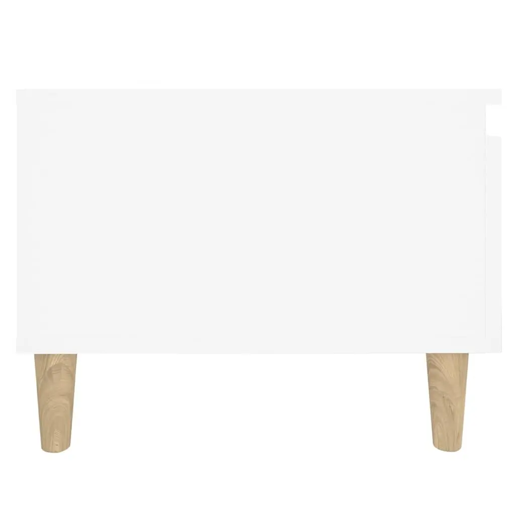 End Table White 2 Piece Engineered Wood Side Tables with Drawer Storage