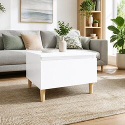 White End Table with Storage Options