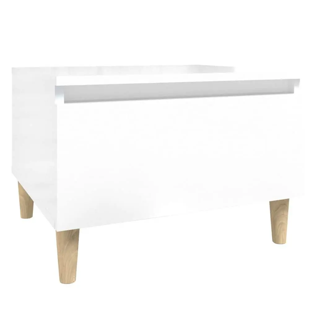 End Table Side Table High Gloss White Modern Living Room Accent Furniture