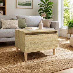 Concise Engineered Wood End Table in Brown