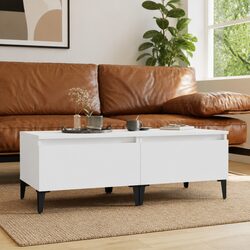 White End Table with Storage Drawer