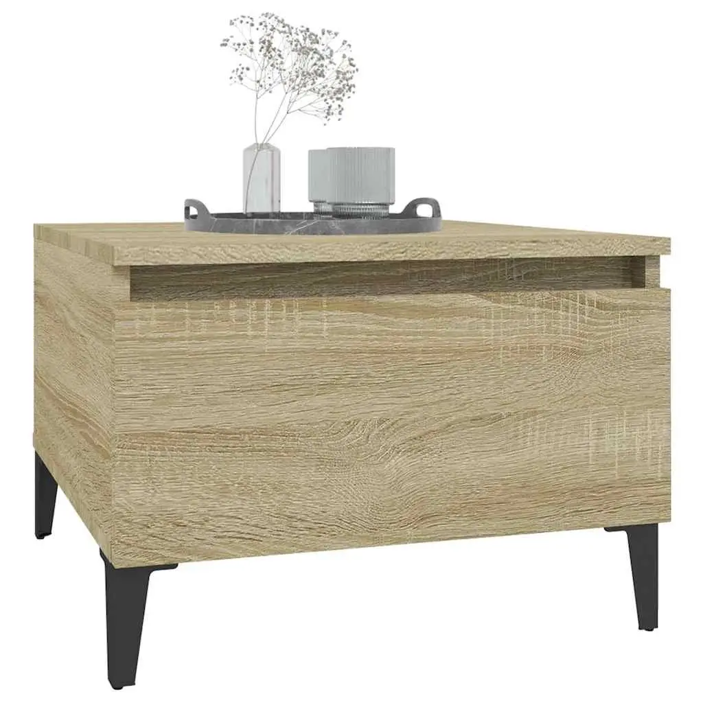 End Tables Brown 50W x 46D x 35H cm Engineered Wood with Drawer Storage