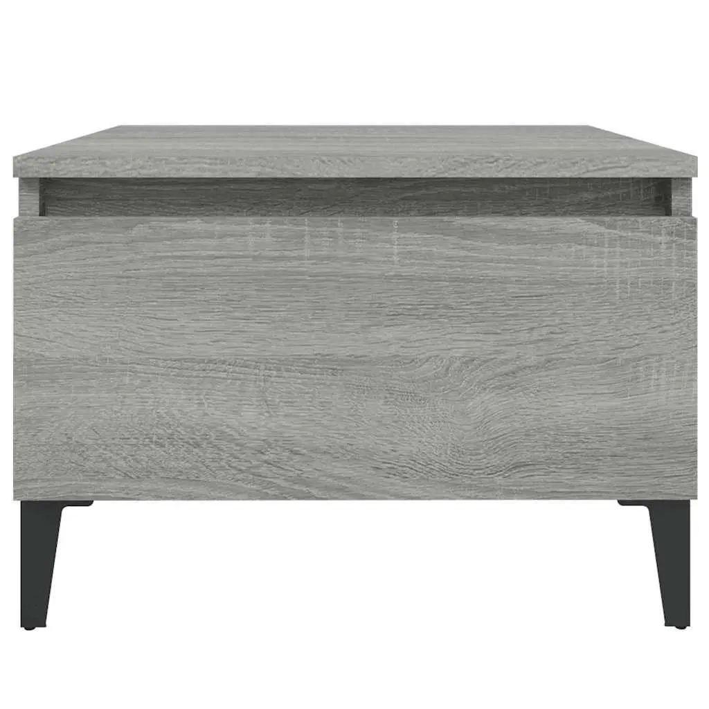 Side Tables Grey 50 x 46 x 35 cm Engineered Wood Accent Tables with Drawer Storage
