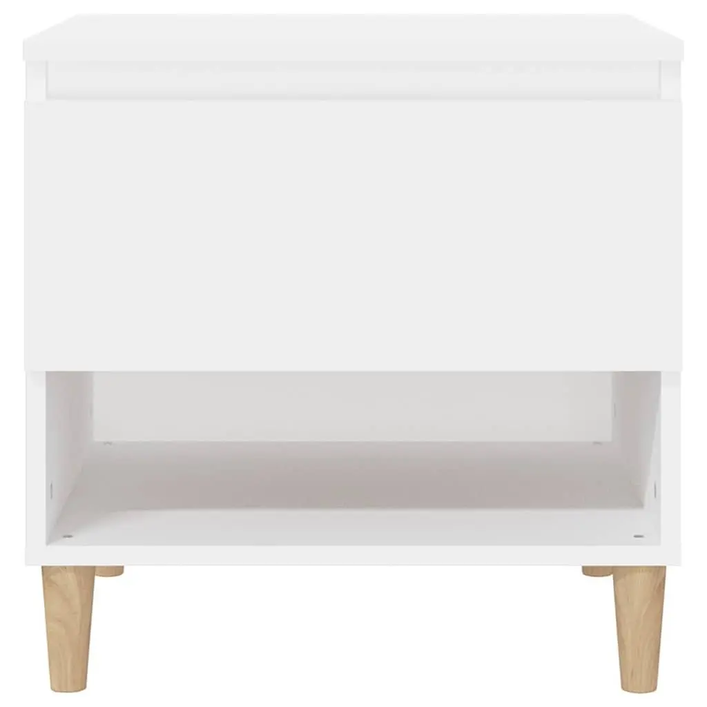 Bedside Tables White 50x46x50 cm Storage Nightstands Engineered Wood Set of 2