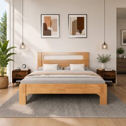 Brown Engineered Wood Nightstands, Set of 2