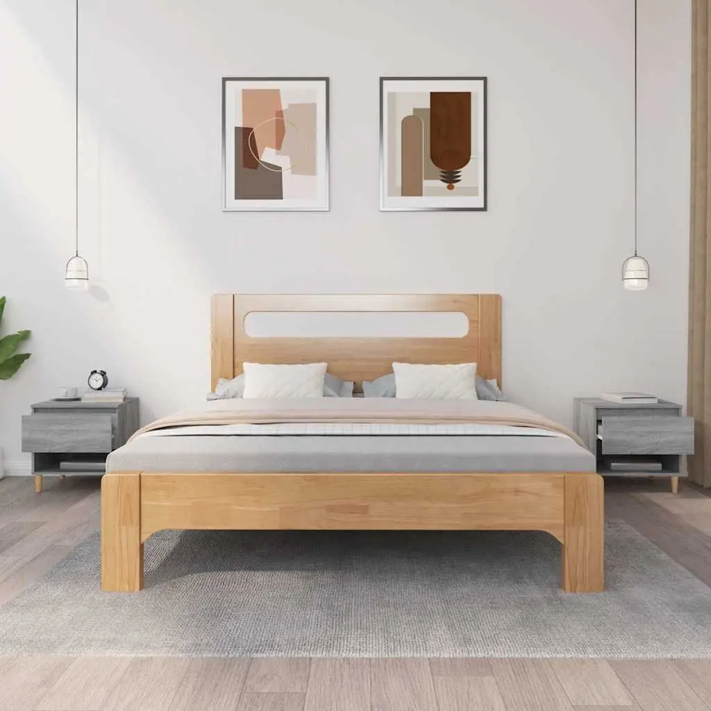 Grey Sonoma Nightstands 2 Piece Set Engineered Wood 50x46x50 cm Bedside Tables