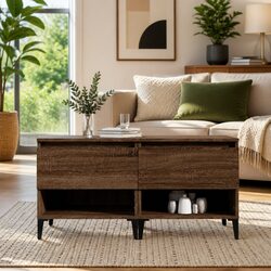 Your Perfect Brown Oak Side Tables - Set of 2 with Drawers