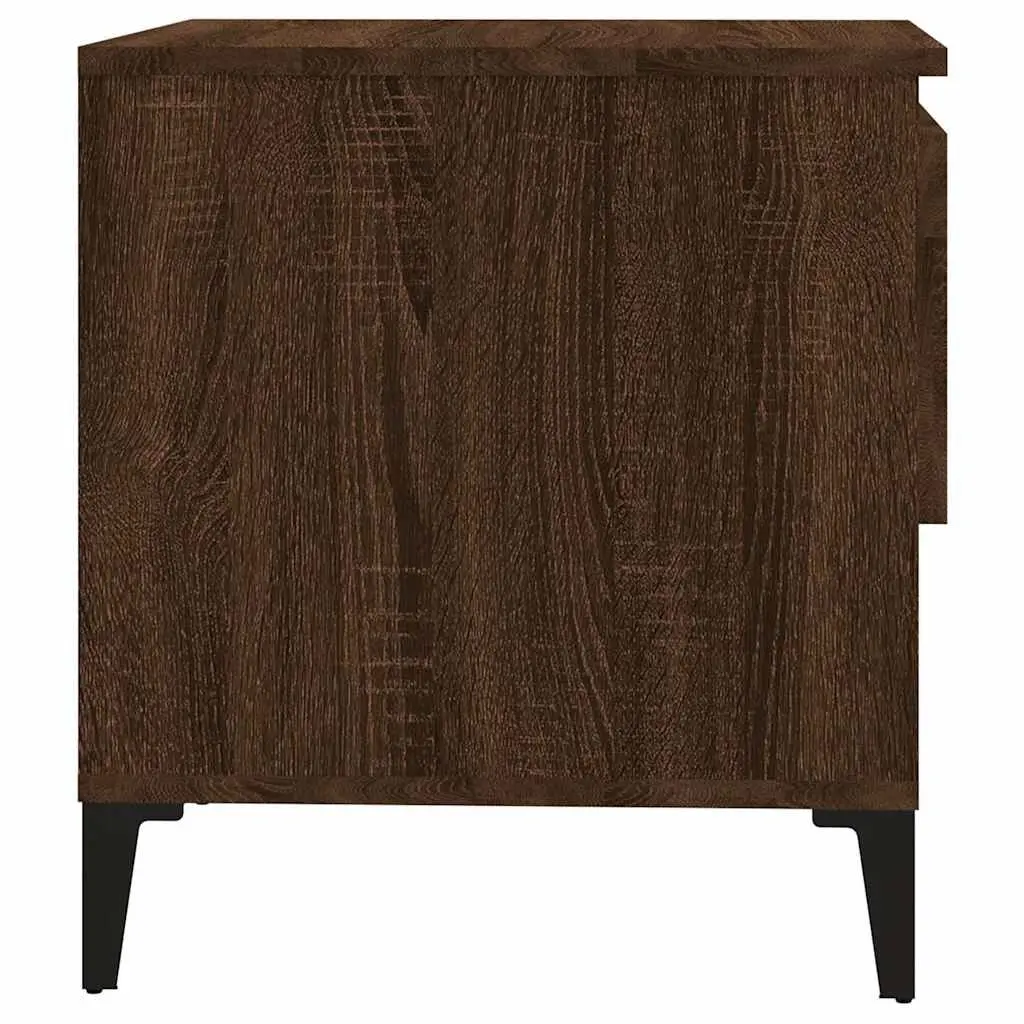 End Tables Brown 50 x 46 x 50 cm Engineered Wood with Drawer Storage 2 Piece