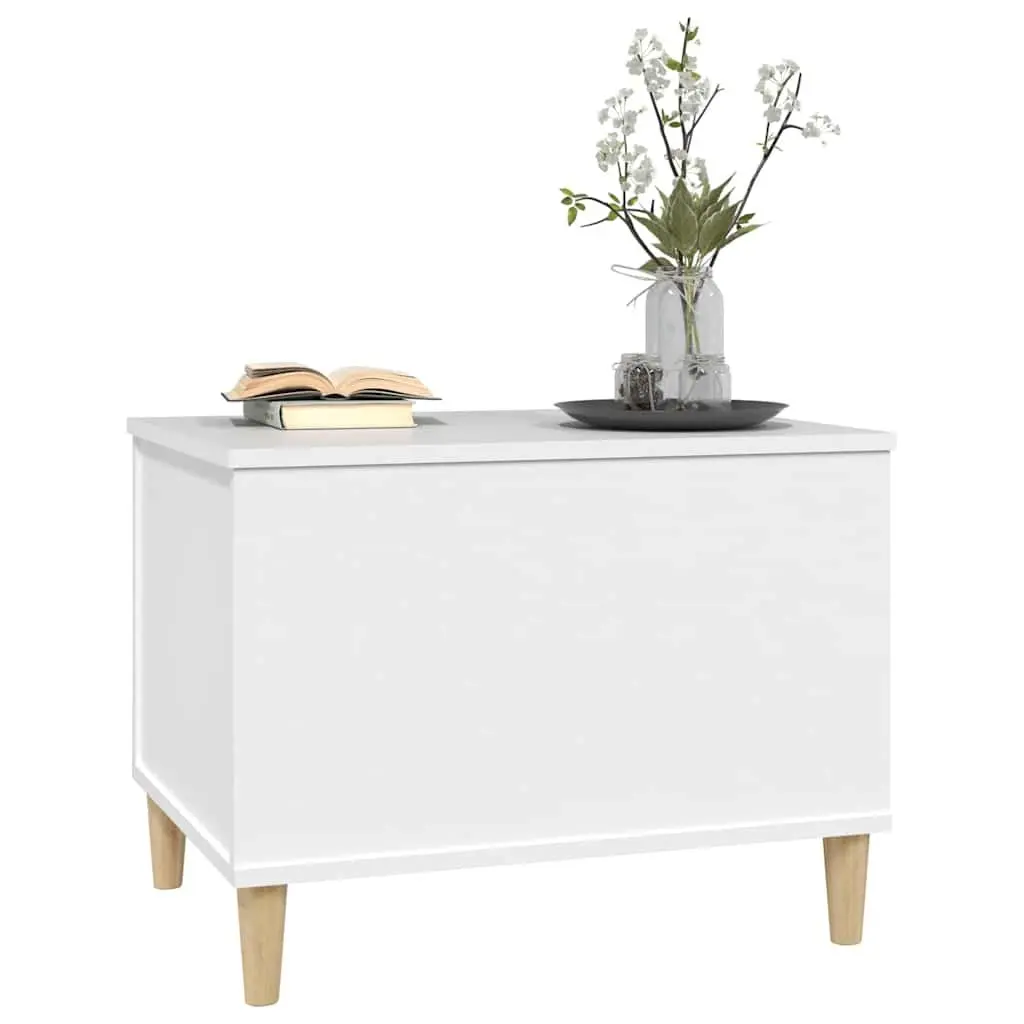 Lift-Top Coffee Table White 60x44.5x45 cm Engineered Wood Storage Compartment