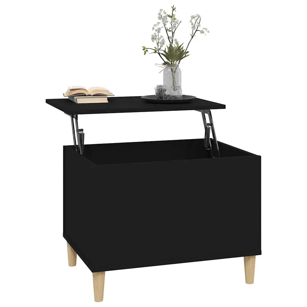 Black Coffee Table Lift Top 60x44.5x45 cm Engineered Wood Hidden Storage