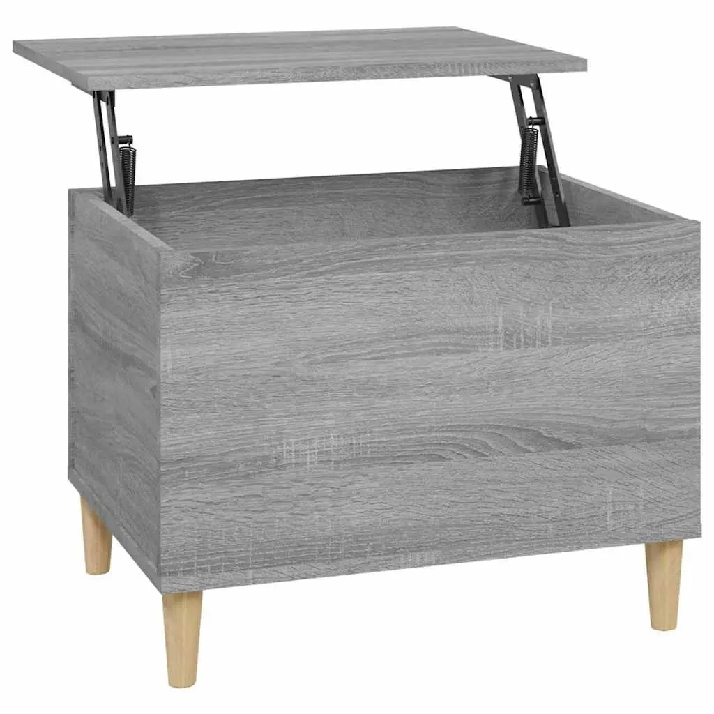 Coffee Table Grey Lift-Top Engineered Wood Storage Living Room