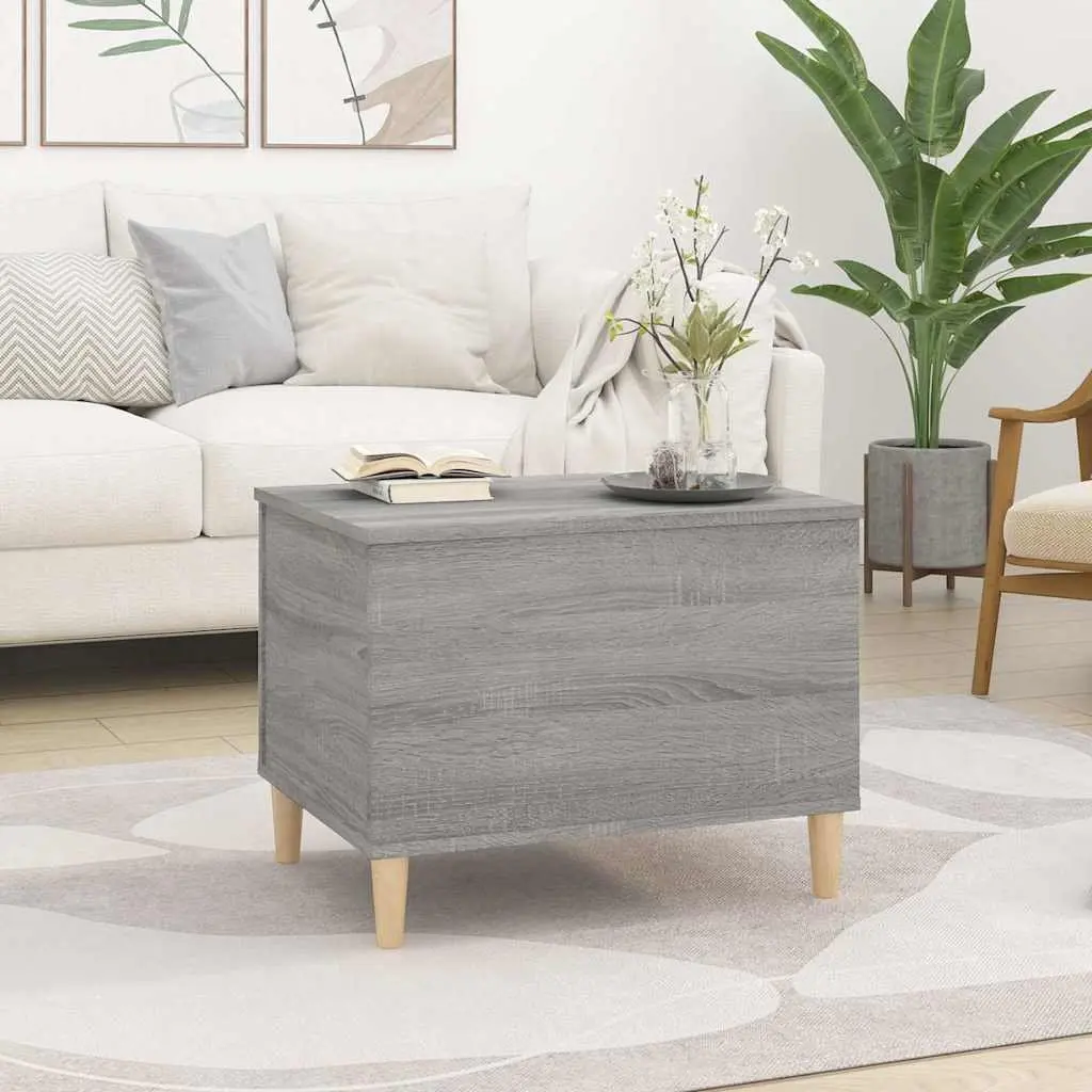 Coffee Table Grey Lift-Top Engineered Wood Storage Living Room
