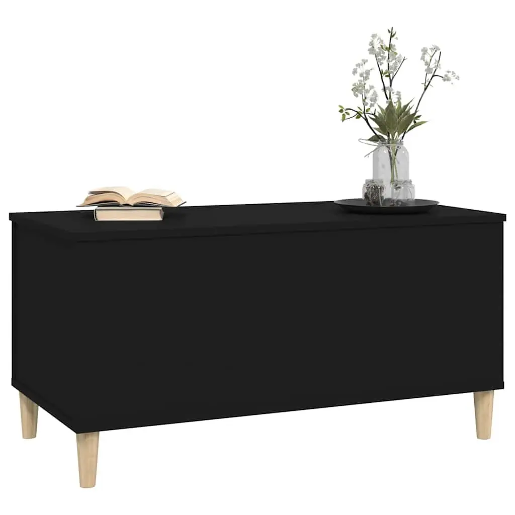 Lift Top Coffee Table Black Engineered Wood Storage Compartment Adjustable Height