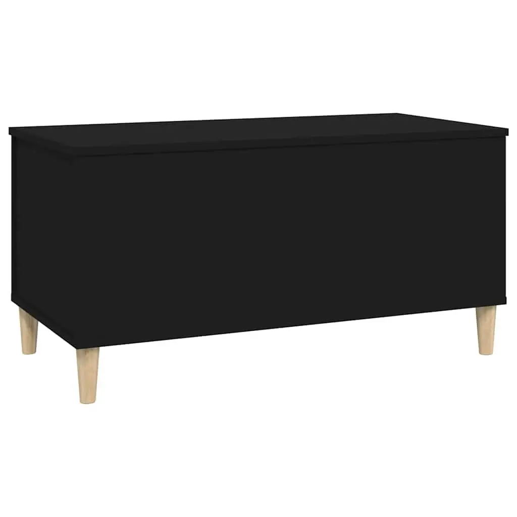 Lift Top Coffee Table Black Engineered Wood Storage Compartment Adjustable Height