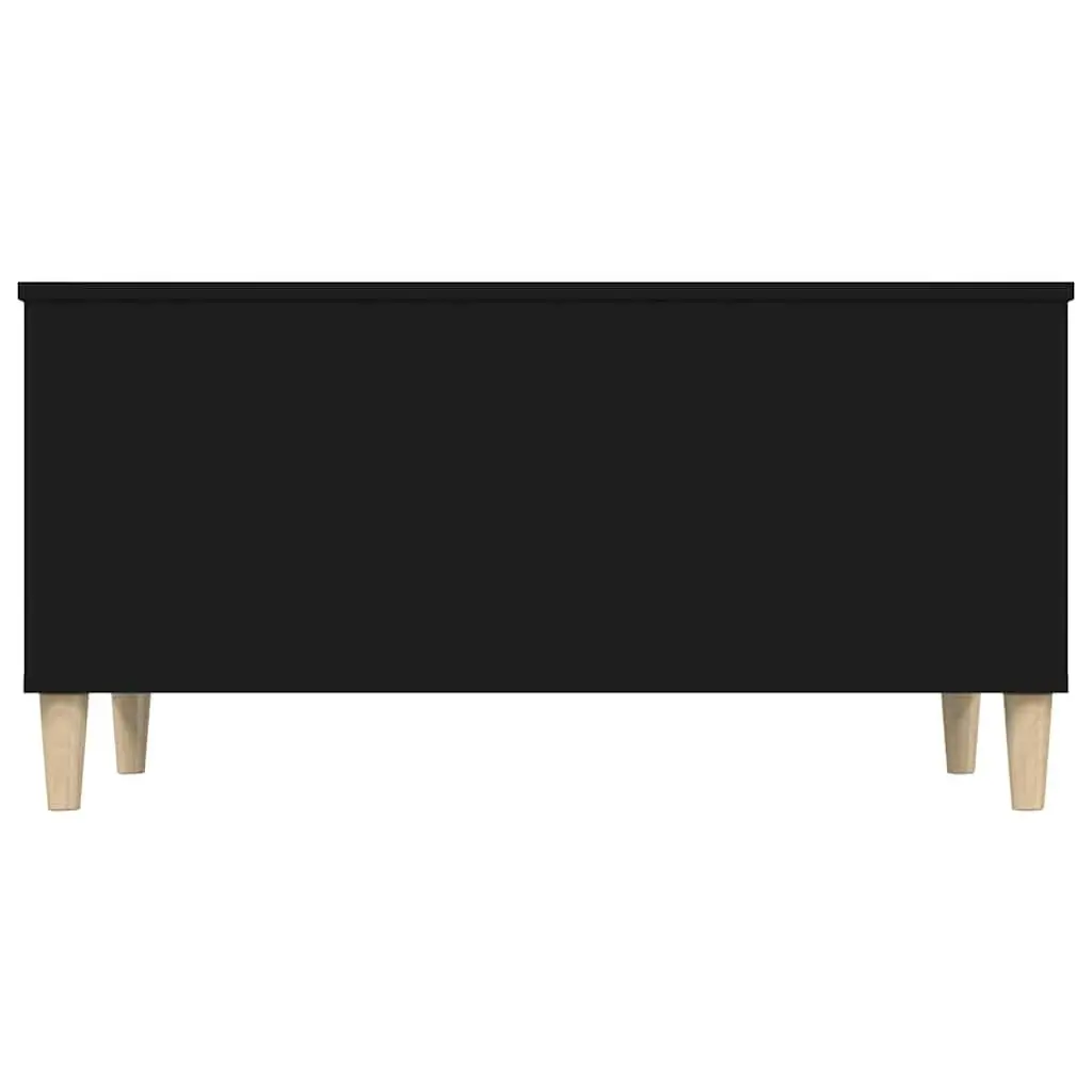Lift Top Coffee Table Black Engineered Wood Storage Compartment Adjustable Height