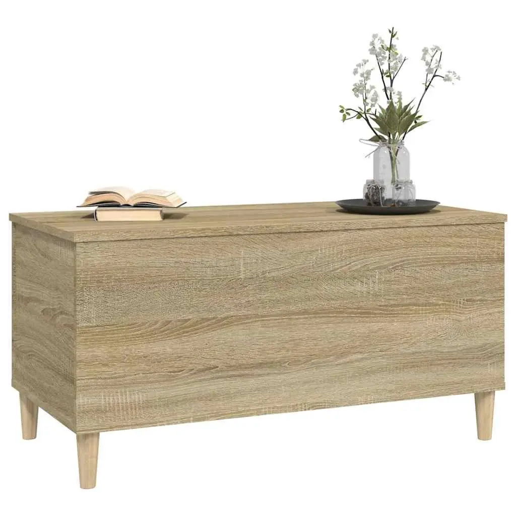 Lift-Top Coffee Table Brown Engineered Wood Adjustable Height Storage Compartment